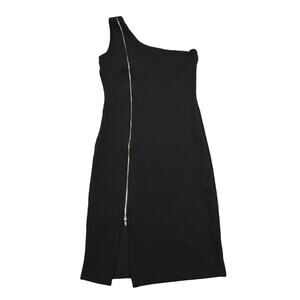 Top 10 USA Dress Womens S Black One Shoulder Full Zip Side Slit Casual Outwear